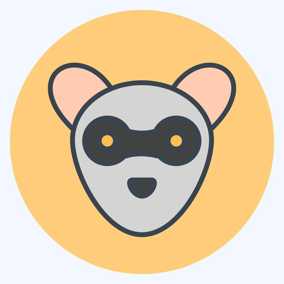 Icon Ferret. related to Animal Head symbol. simple design editable. simple illustration vector