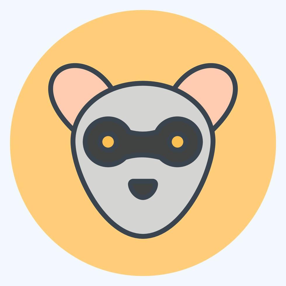 Icon Ferret. related to Animal Head symbol. simple design editable. simple illustration vector