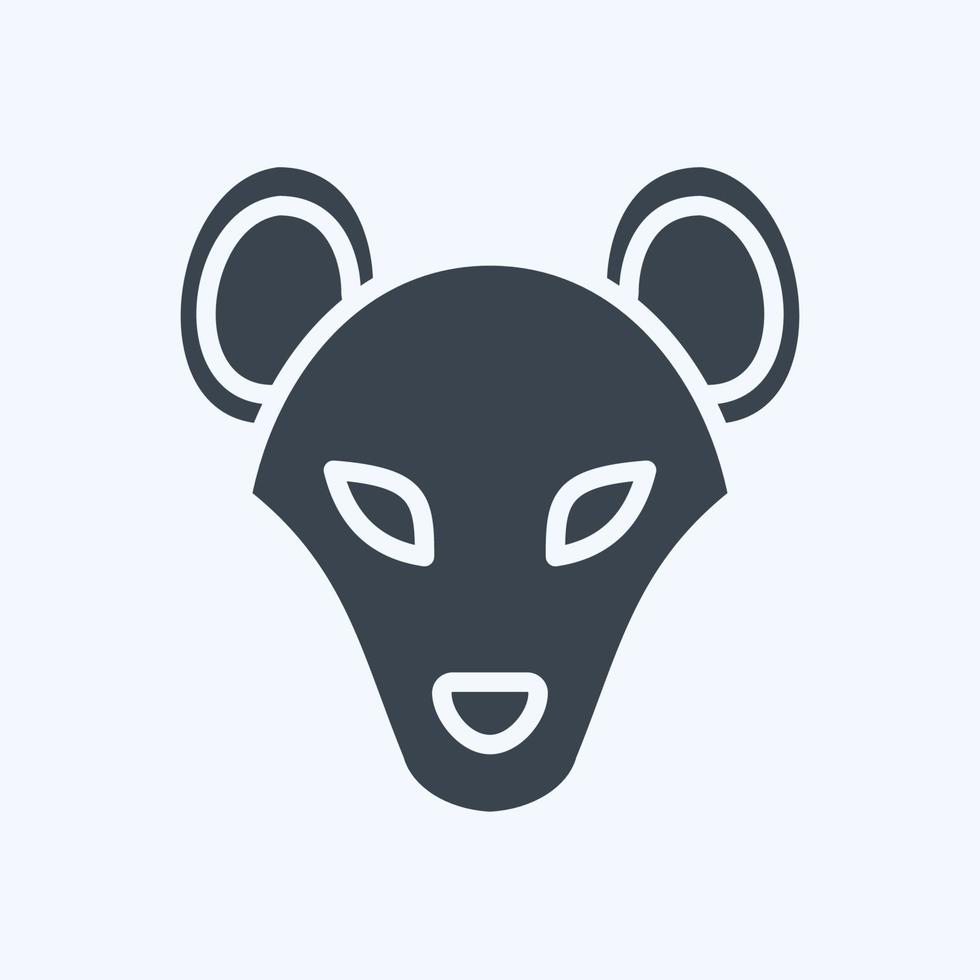Icon Hyena. related to Animal Head symbol. simple design editable. simple illustration vector