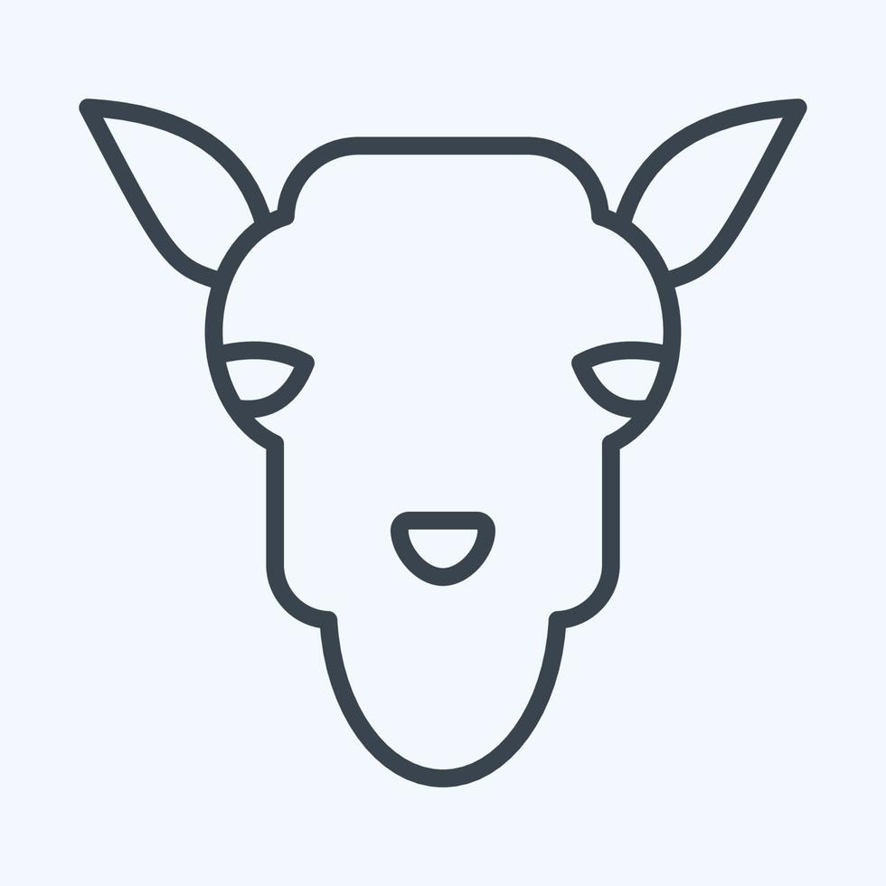 Icon Camel. related to Animal Head symbol. simple design editable. simple illustration vector