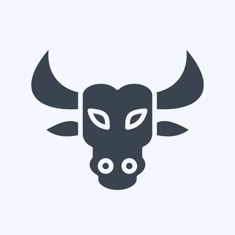 Icon Bull. related to Animal Head symbol. simple design editable. simple illustration vector