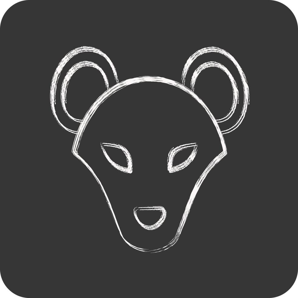 Icon Hyena. related to Animal Head symbol. simple design editable. simple illustration vector