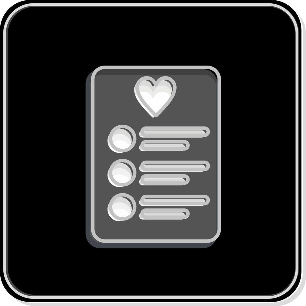 Icon Checklist. related to Black Friday symbol. shopping. simple illustration vector