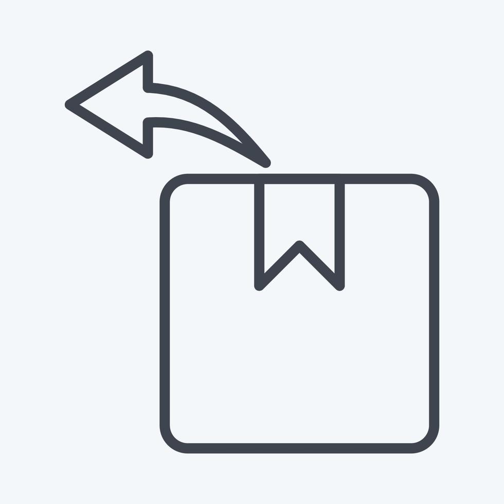 Icon Returns. related to Black Friday symbol. shopping. simple illustration vector