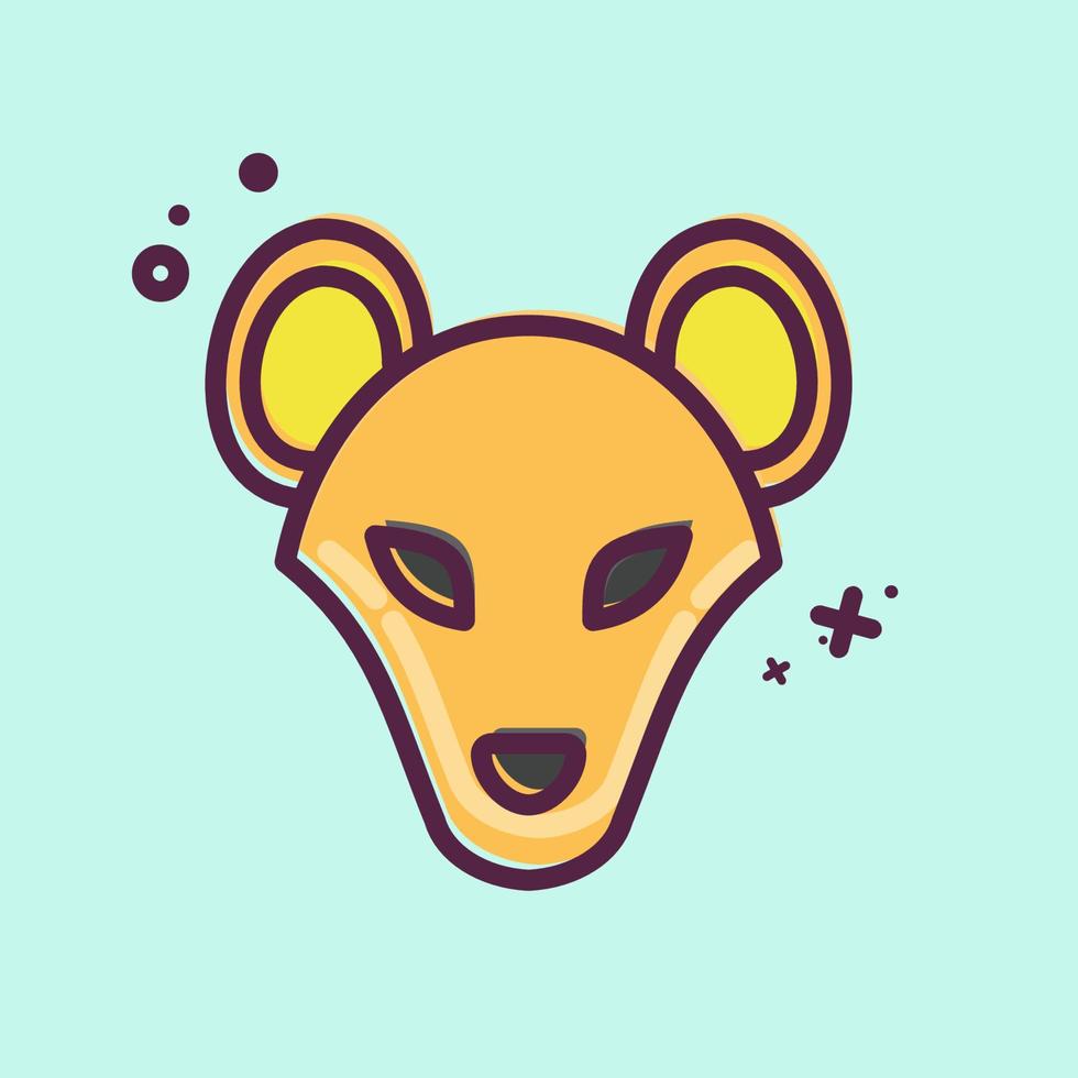 Icon Hyena. related to Animal Head symbol. simple design editable. simple illustration vector