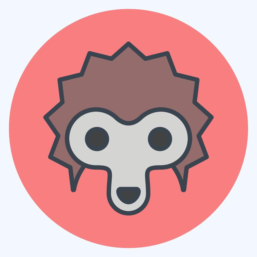 Icon hedgehog. related to Animal Head symbol. simple design editable. simple illustration vector