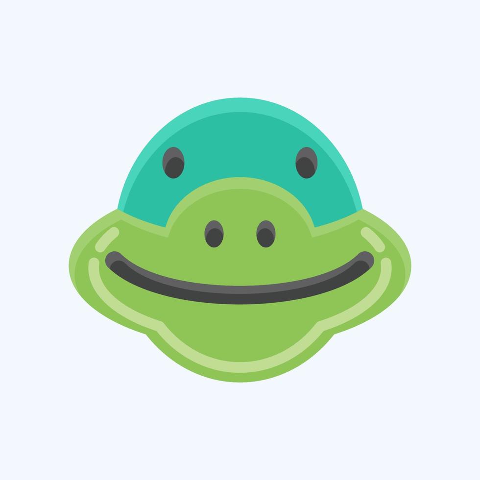 Icon Turtle. related to Animal Head symbol. simple design editable. simple illustration vector