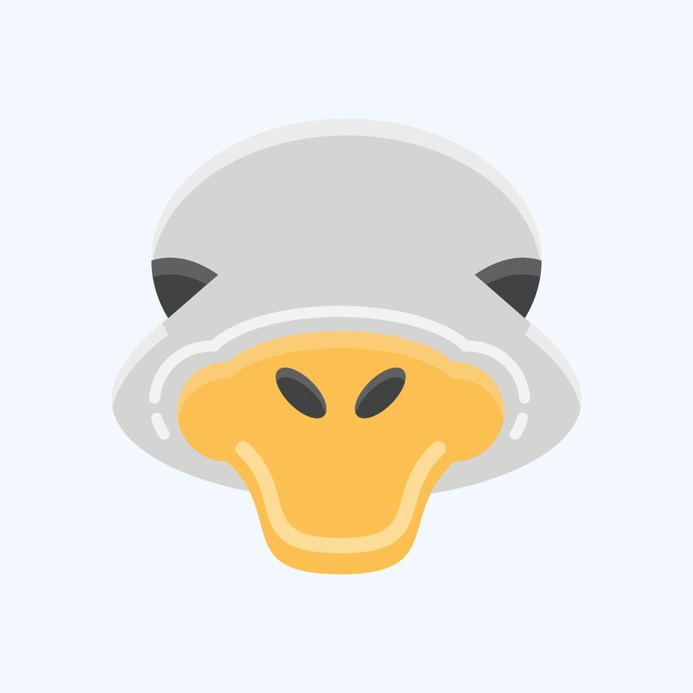 Icon Ostrich. related to Animal Head symbol. simple design editable. simple illustration vector