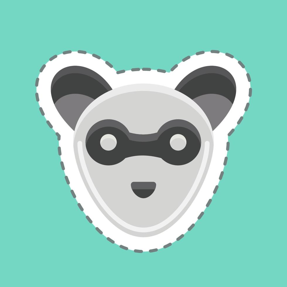 Icon Ferret. related to Animal Head symbol. simple design editable. simple illustration vector