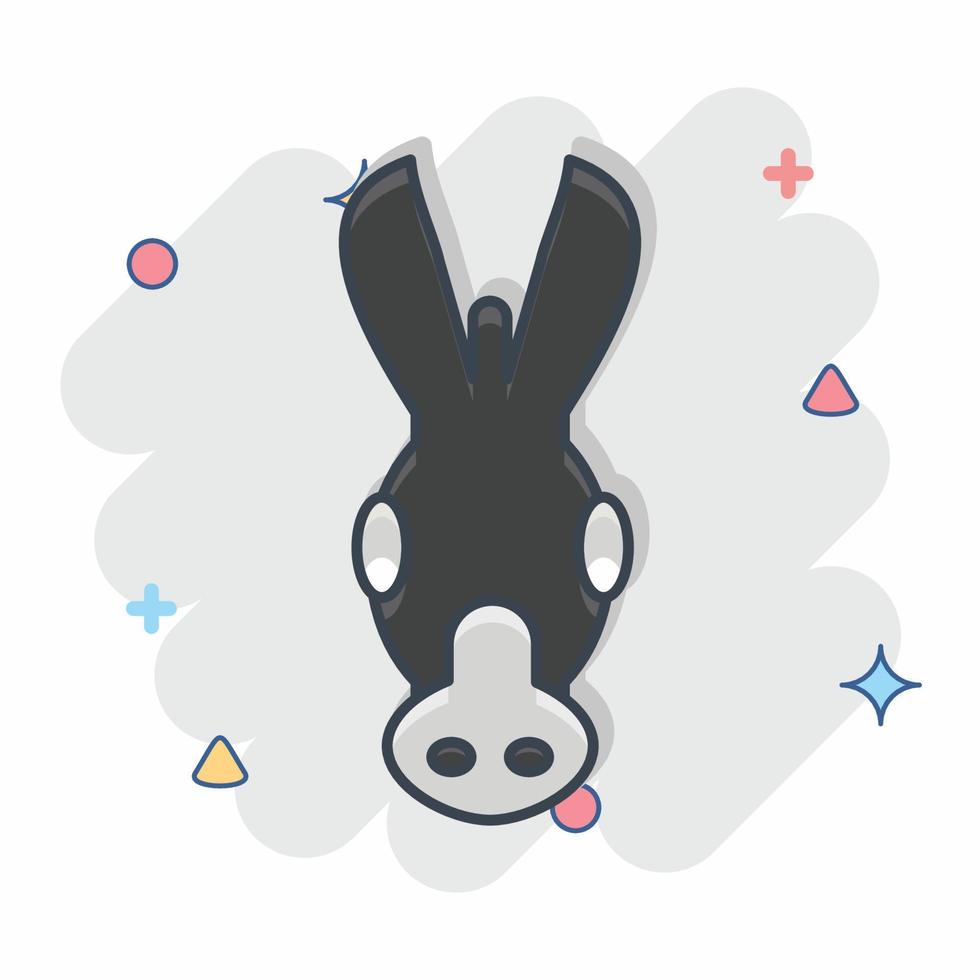 Icon Donkey. related to Animal Head symbol. simple design editable. simple illustration vector