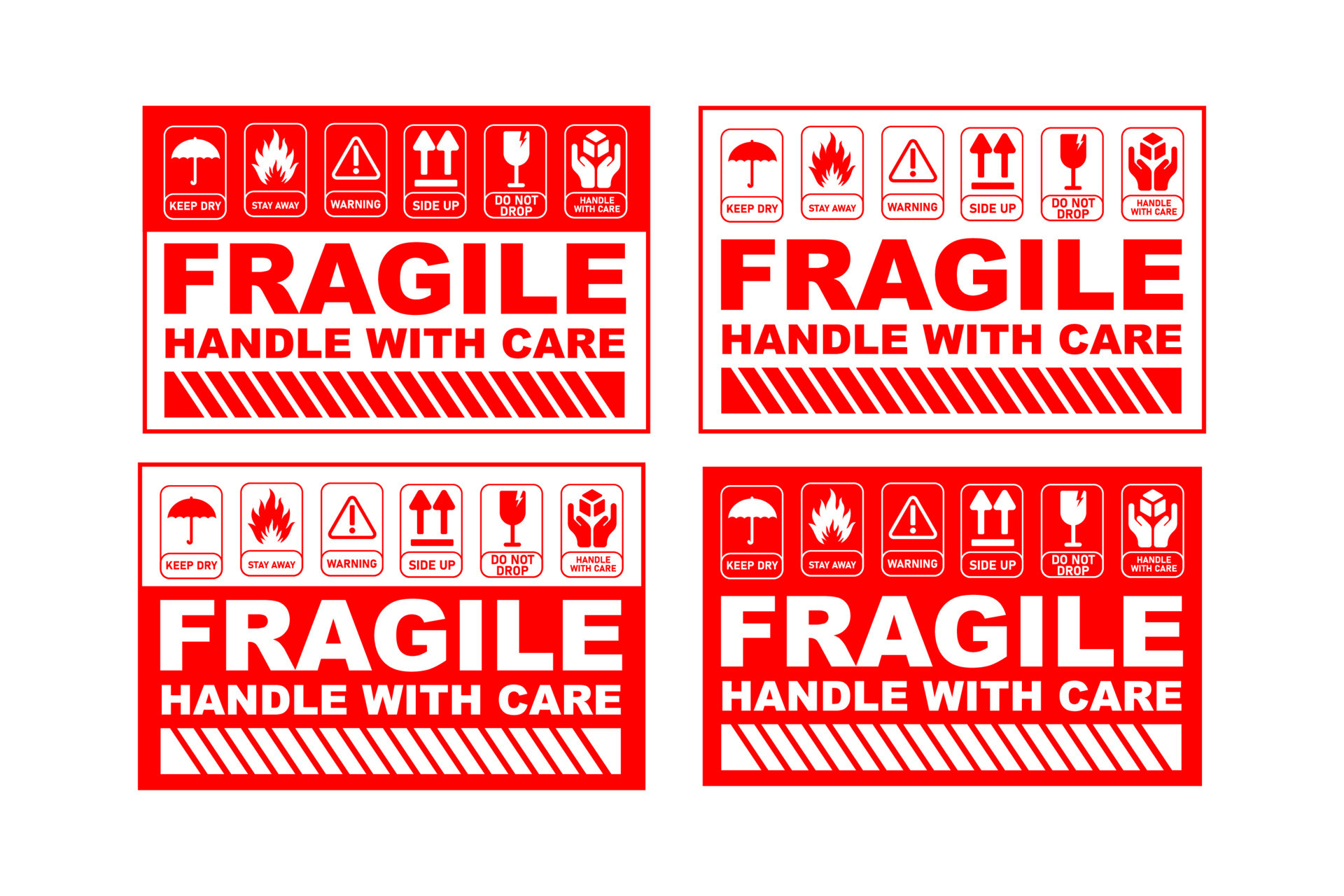 Fragile sticker vector design 21737549 Vector Art at Vecteezy