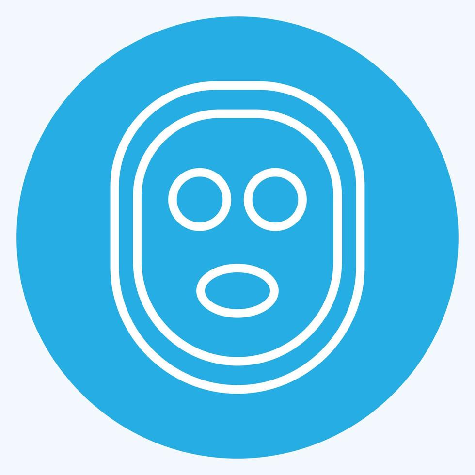 Icon Facial Mask. related to Barbershop symbol. Beauty Saloon. simple illustration vector