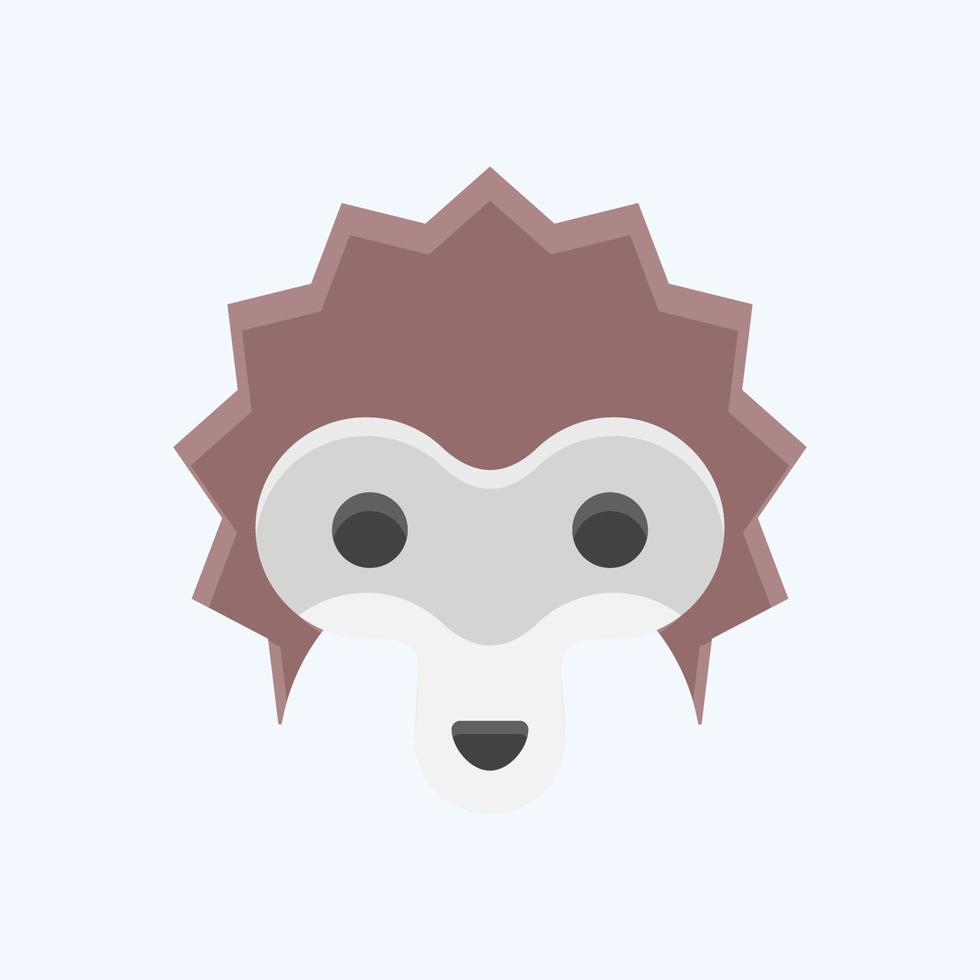 Icon hedgehog. related to Animal Head symbol. simple design editable. simple illustration vector