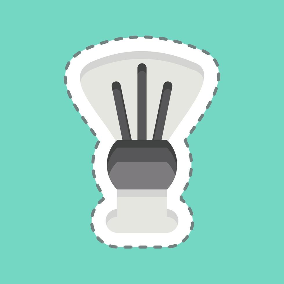 Icon Shaving Brush. related to Barbershop symbol. Beauty Saloon. simple illustration vector
