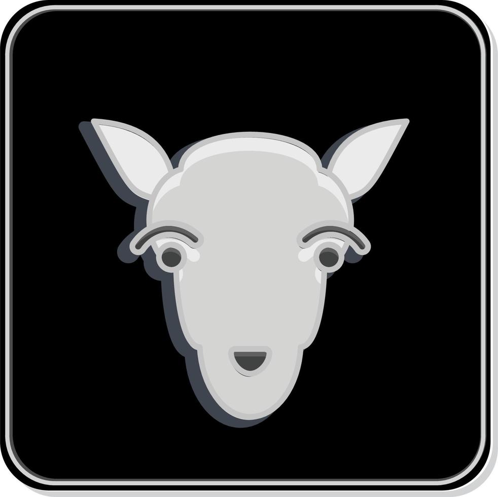 Icon Lamb. related to Animal Head symbol. simple design editable. simple illustration vector