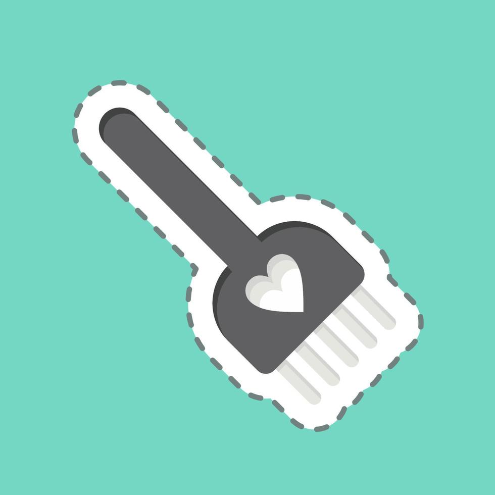 Icon Hair Dye Brush. related to Barbershop symbol. Beauty Saloon. simple illustration vector