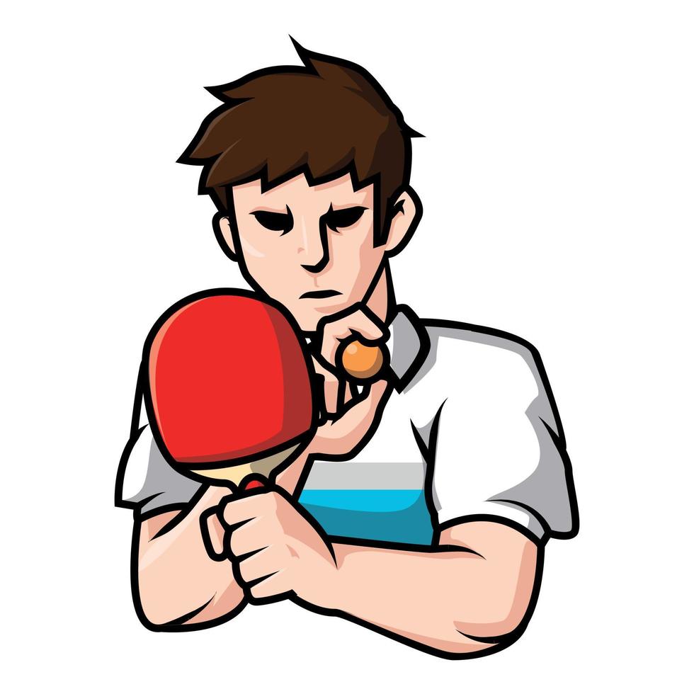 Ping Pong Player Illustration vector