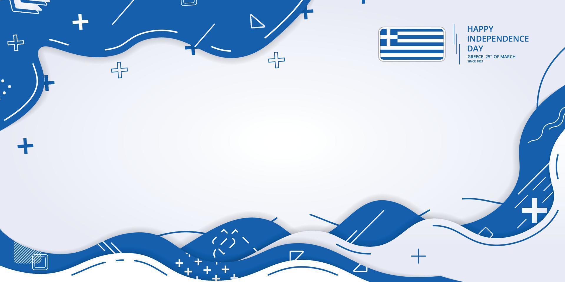 design background to commemorate greece independence day vector