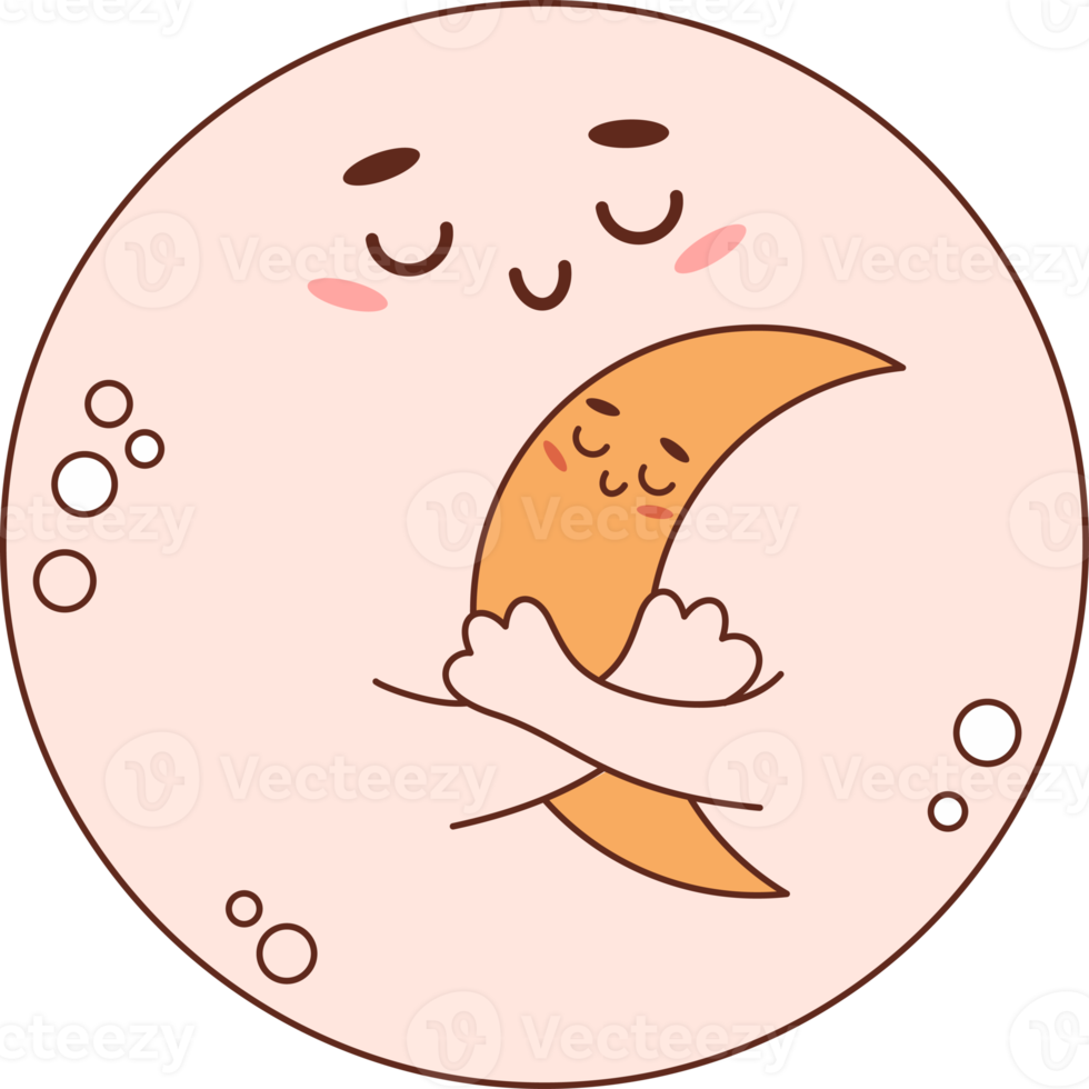 moon mother with child png