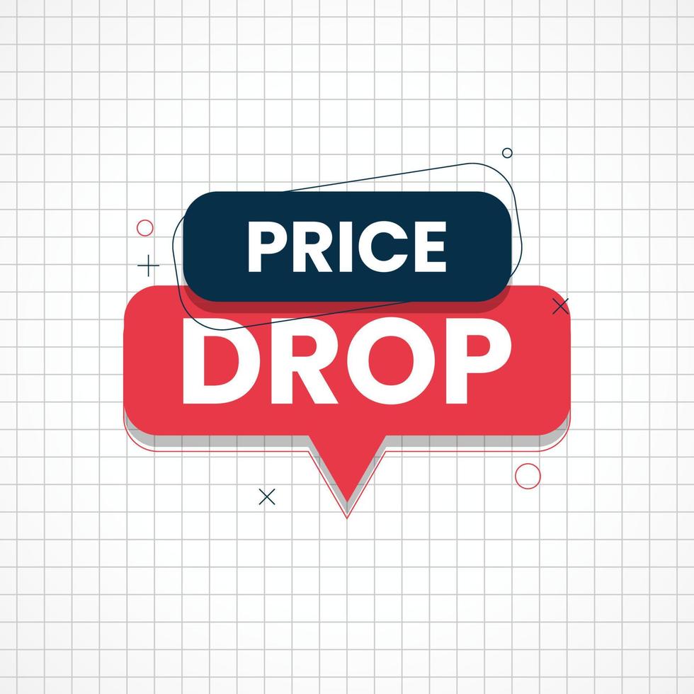 Drop the price tag sale label vector