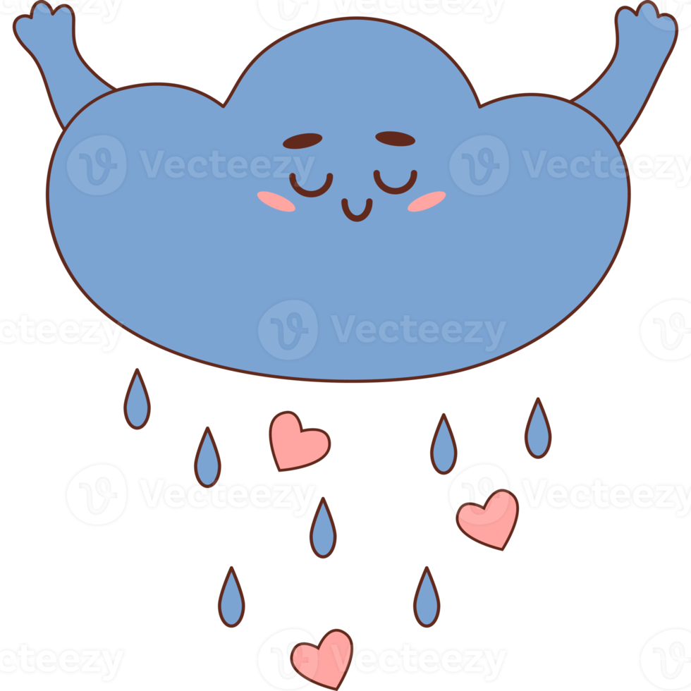 cute rain cloud png