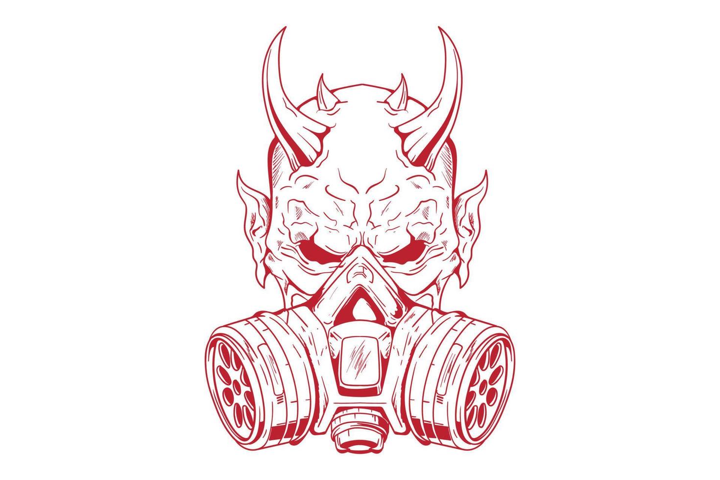 Skull head vector design