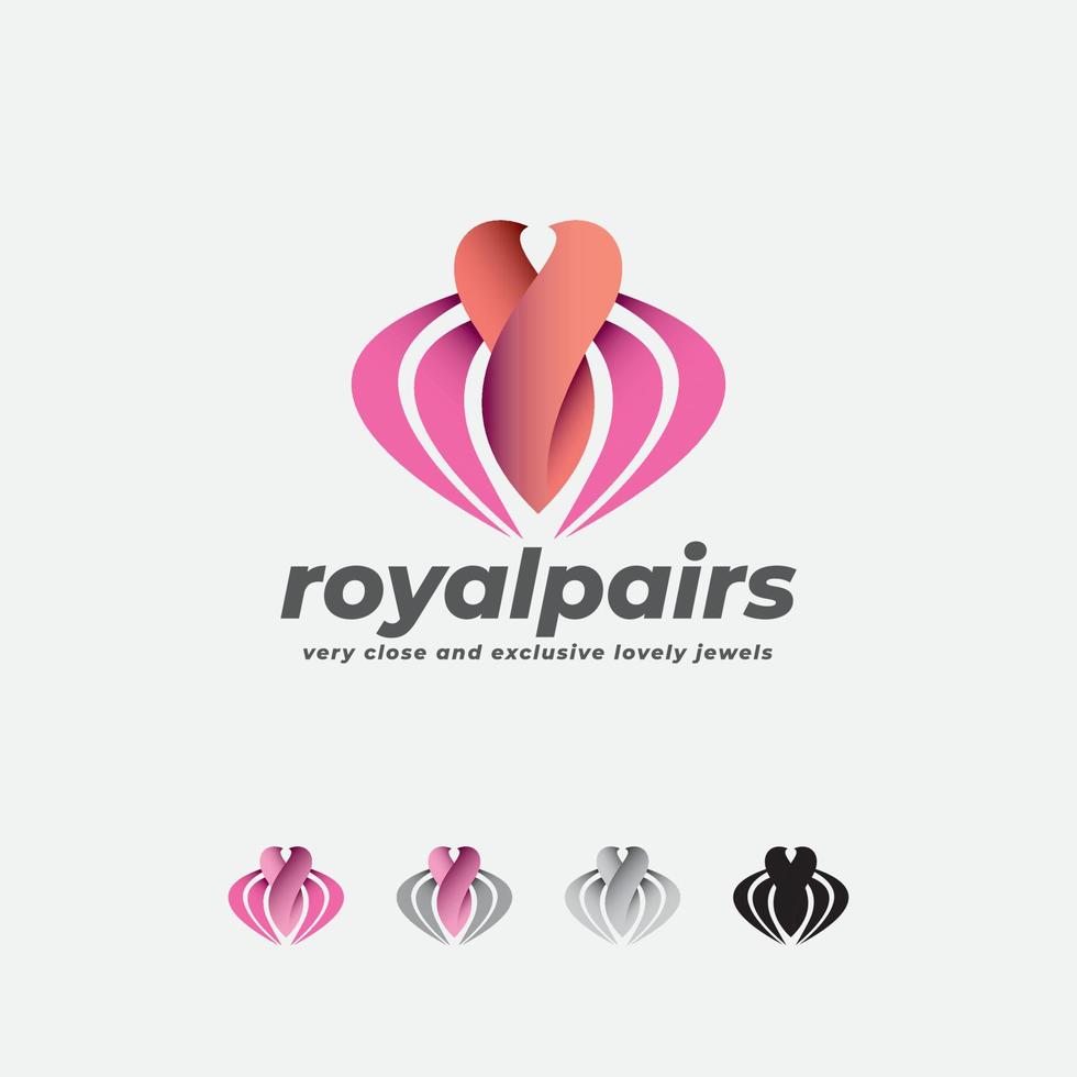 Wedding Couple Care Events Logo vector