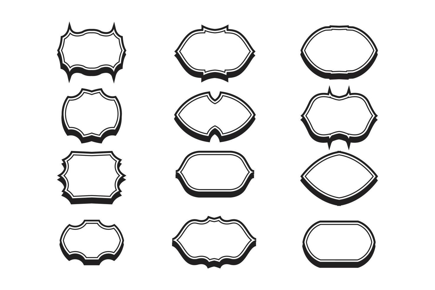 Vintage badges templates design vector