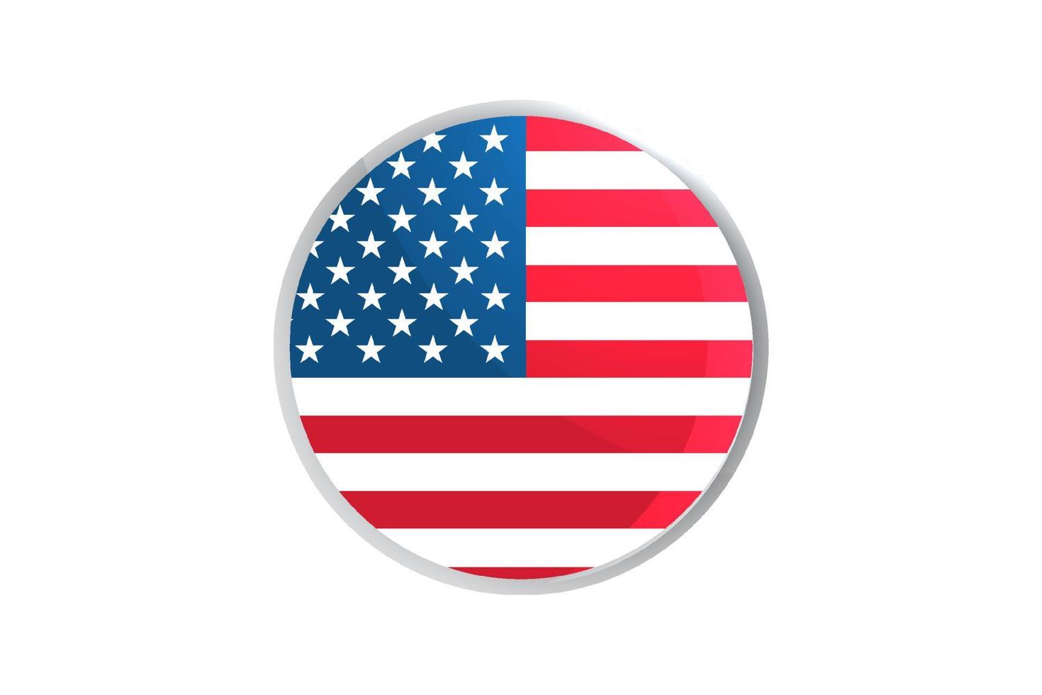 americano bandera icono diseño vector