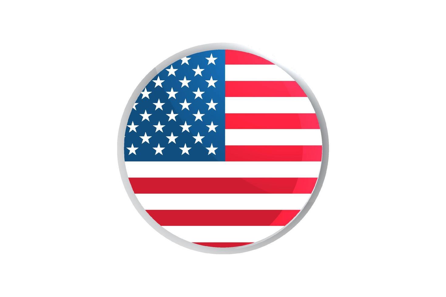 American flag icon design vector
