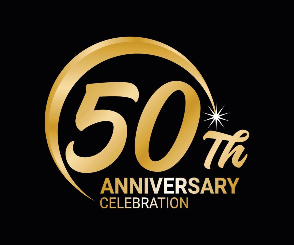 50th Anniversary ordinal number Counting vector art illustration in