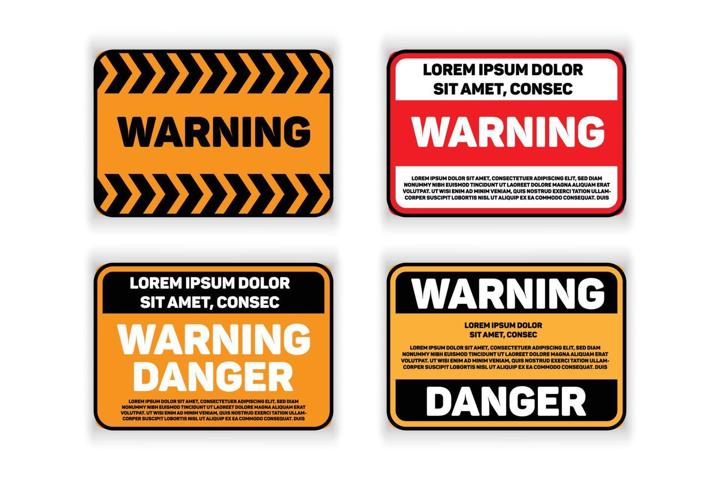 Warning sign vector design