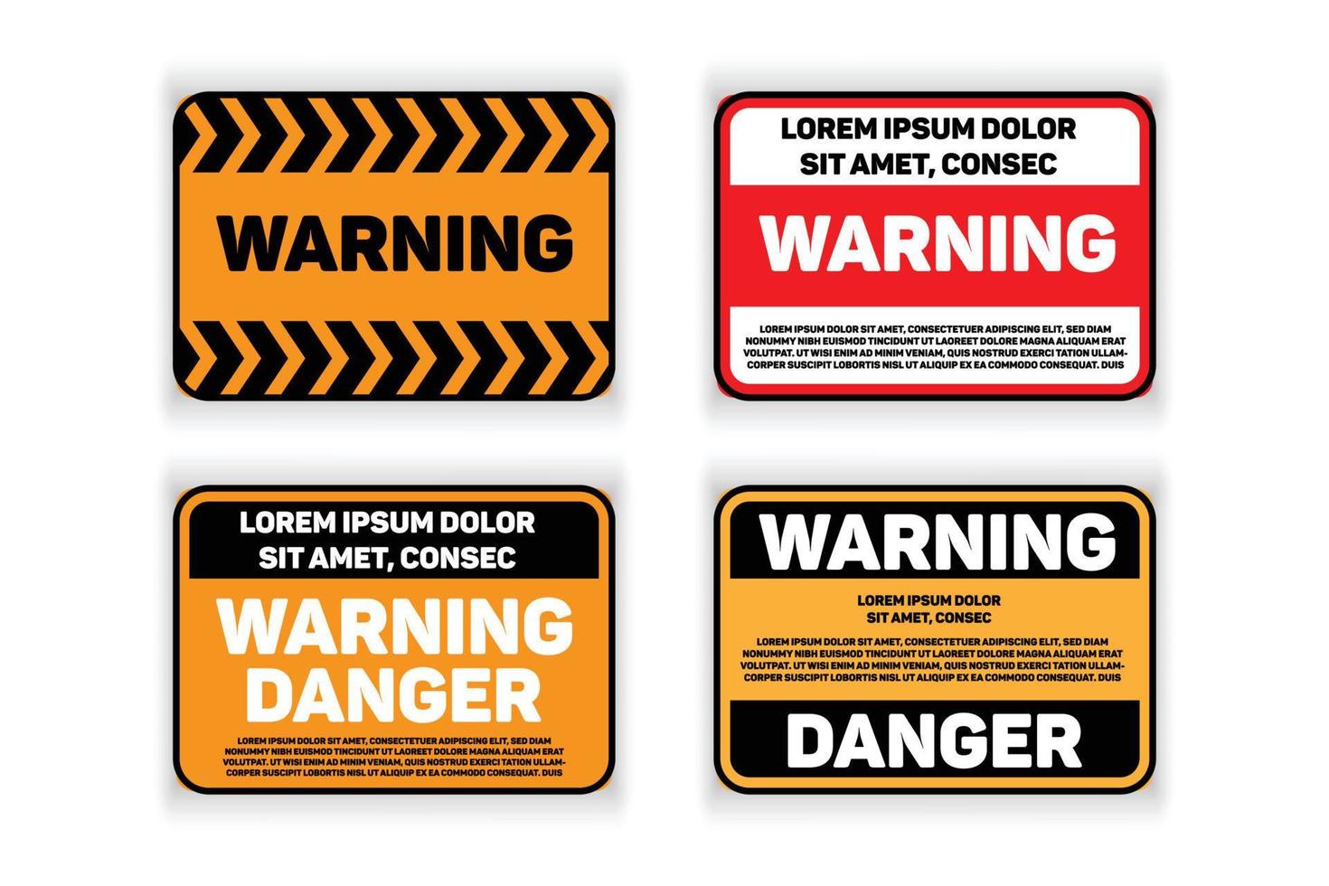 Warning sign vector design 21738511 Vector Art at Vecteezy