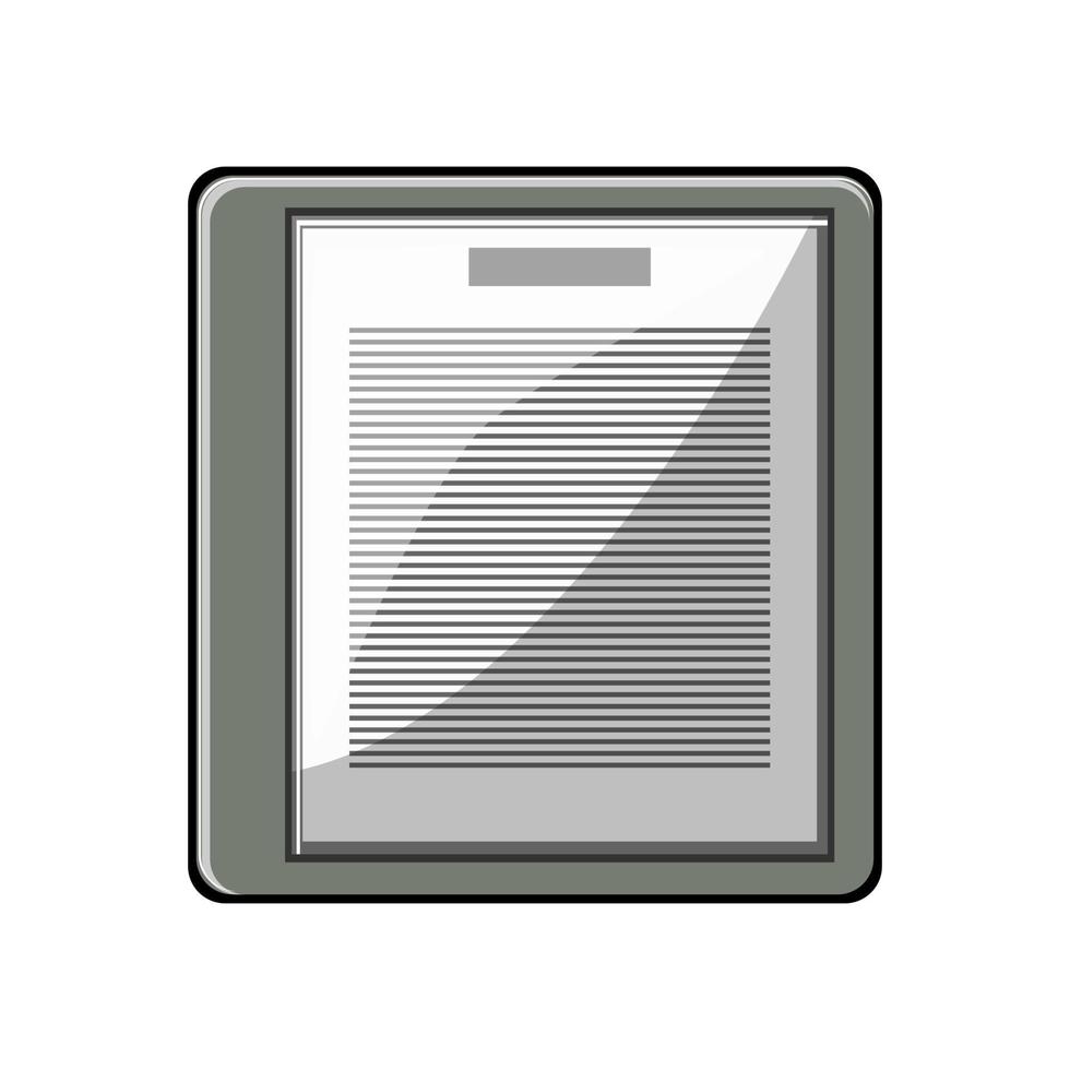 screen ebook reader cartoon vector illustration