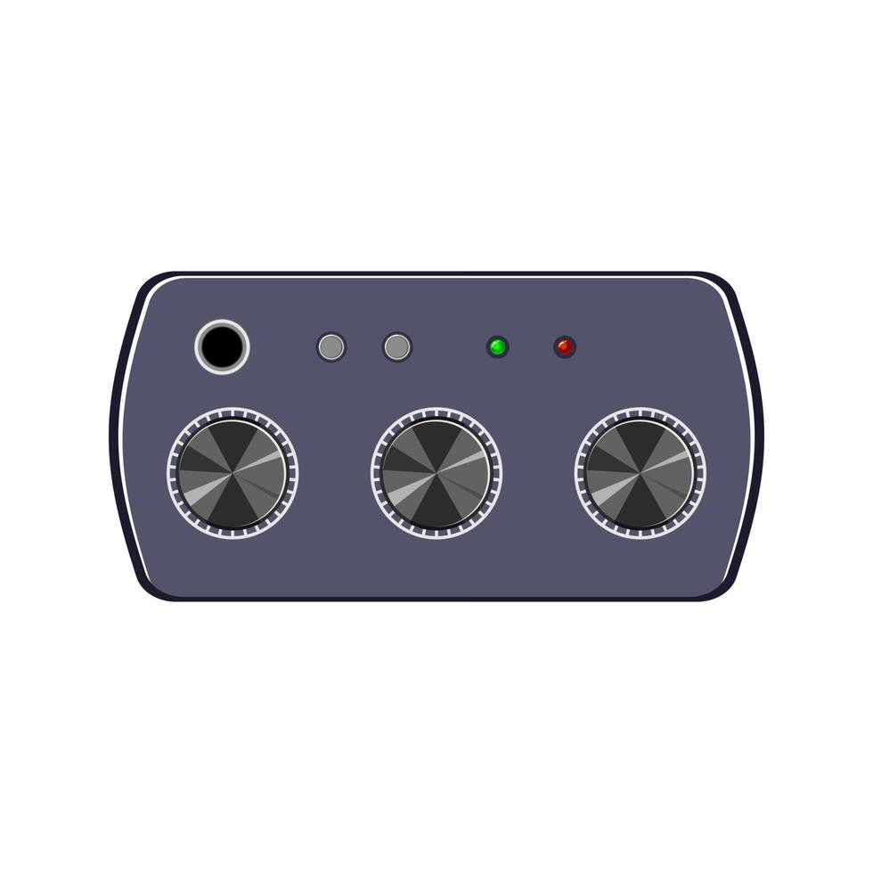 music headphone amp cartoon vector illustration