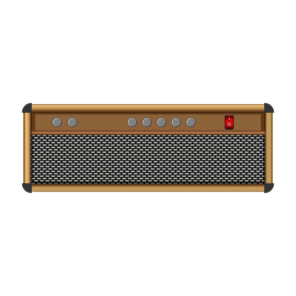 speaker guitar amplifier cartoon vector illustration