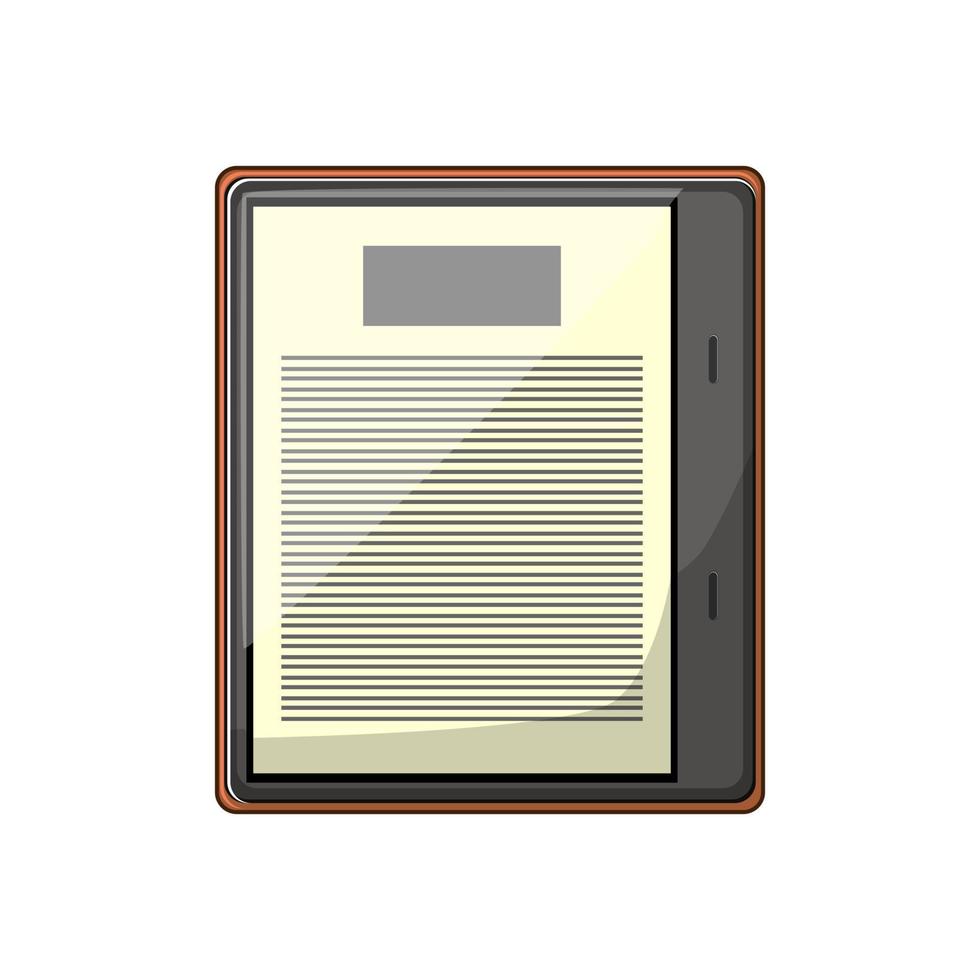 computer ebook reader cartoon vector illustration