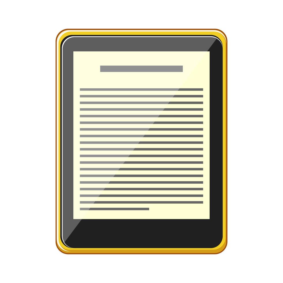 device ebook reader cartoon vector illustration