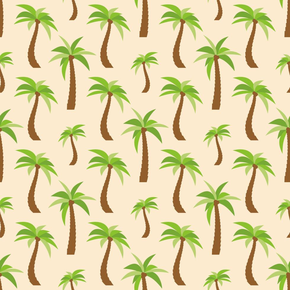 Seamless Pattern with palm trees. Colorful summer background. Vector illustration