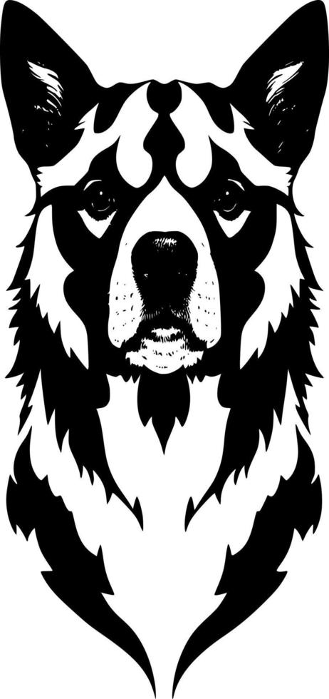 black dog shape vector