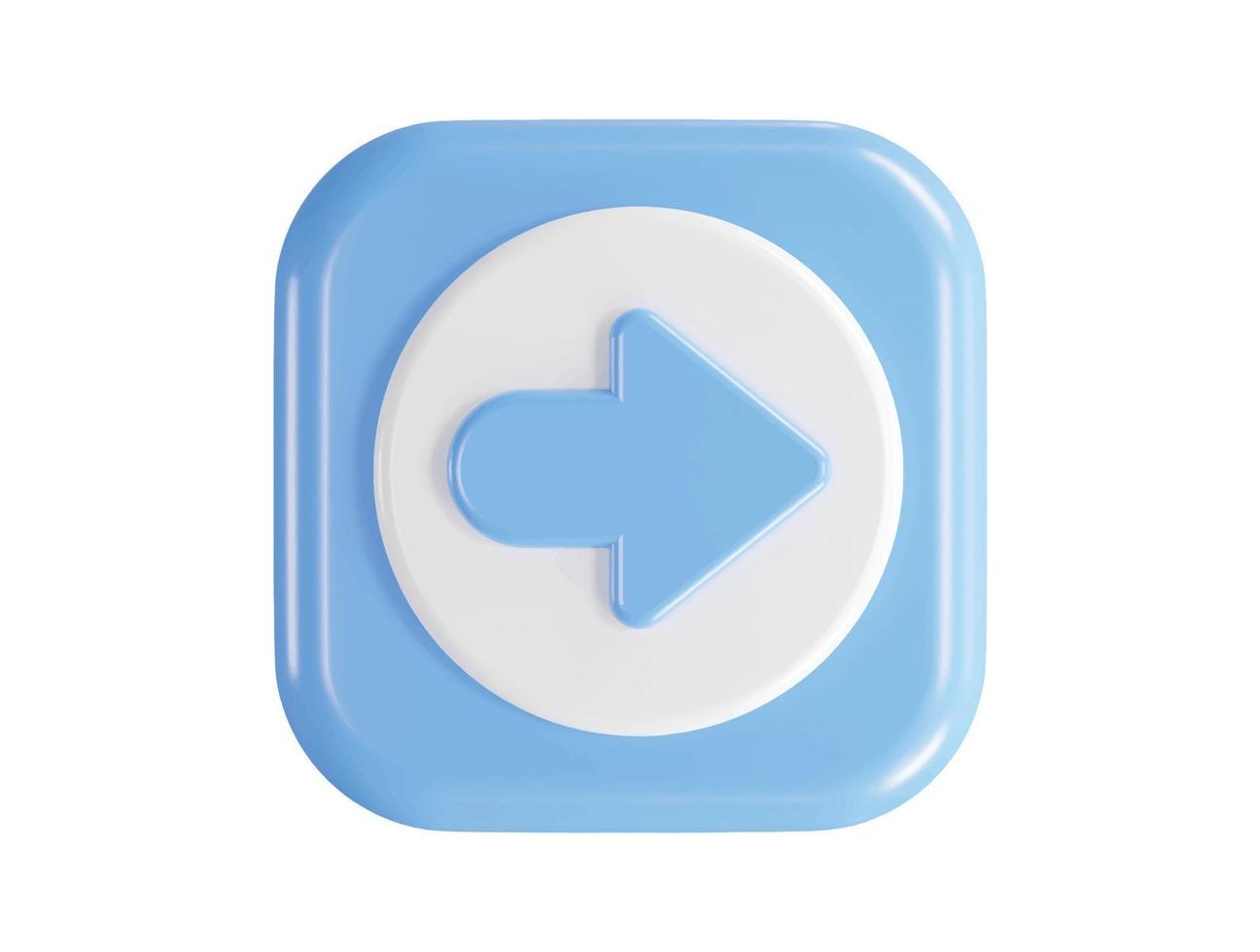 3d rendering arrow icon vector illustration transparent element