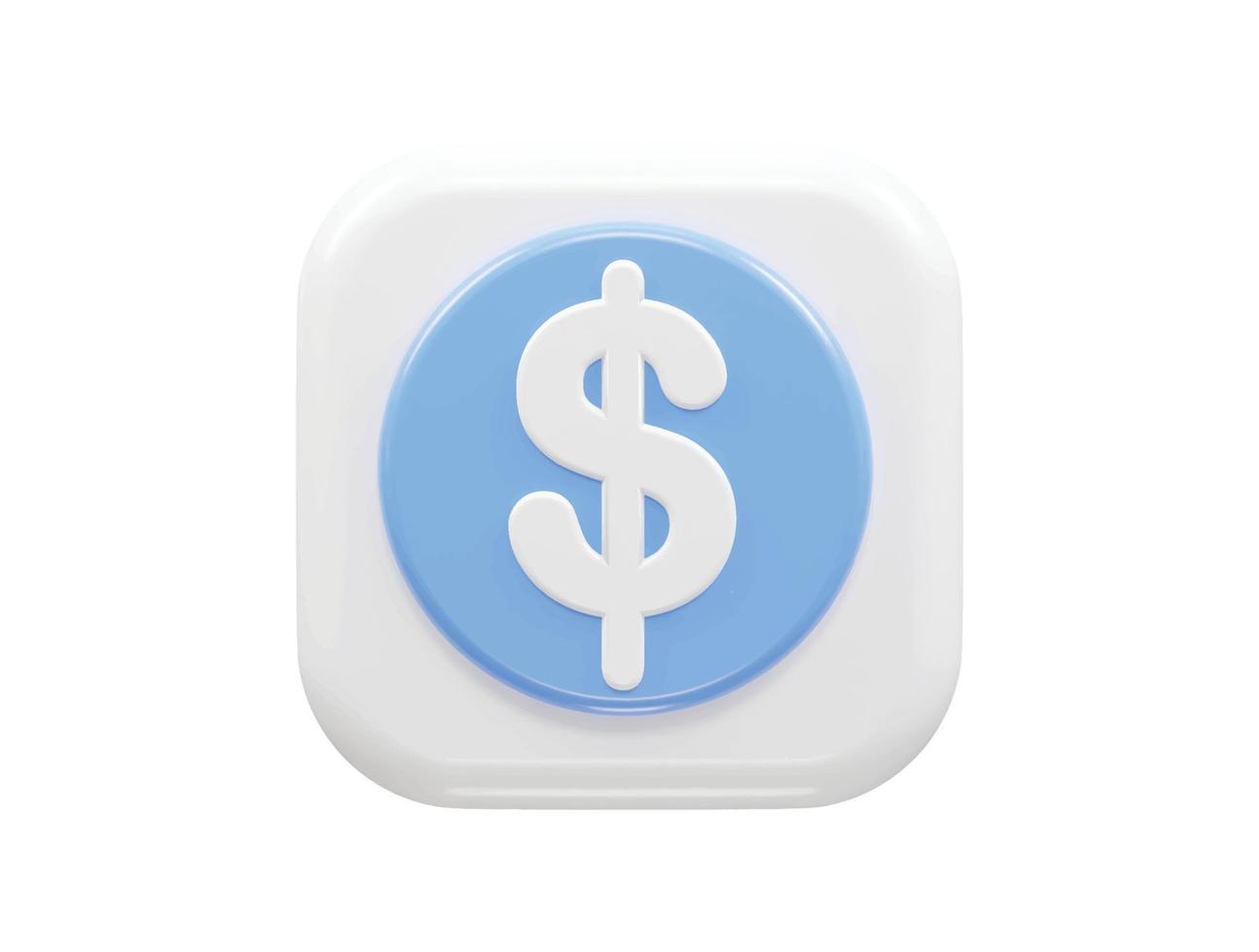Dollar icon 3d illustration vector element