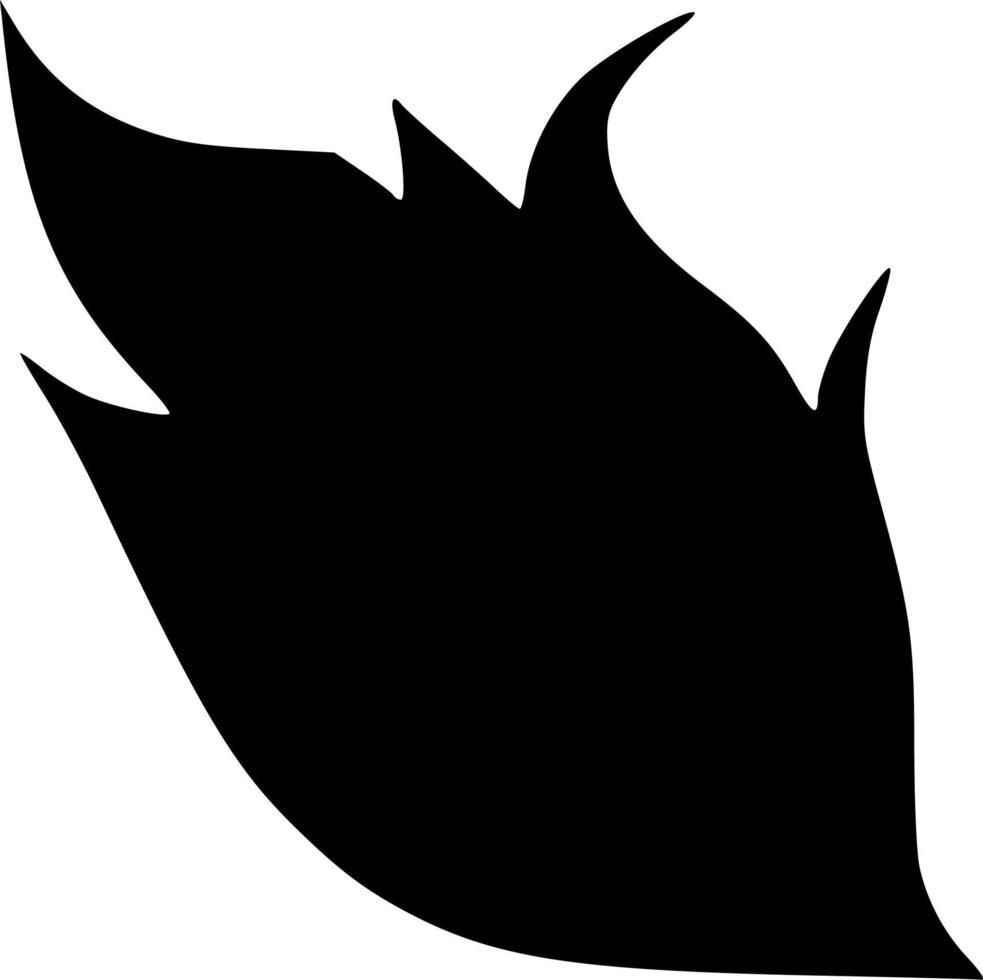 black leaf icon vector