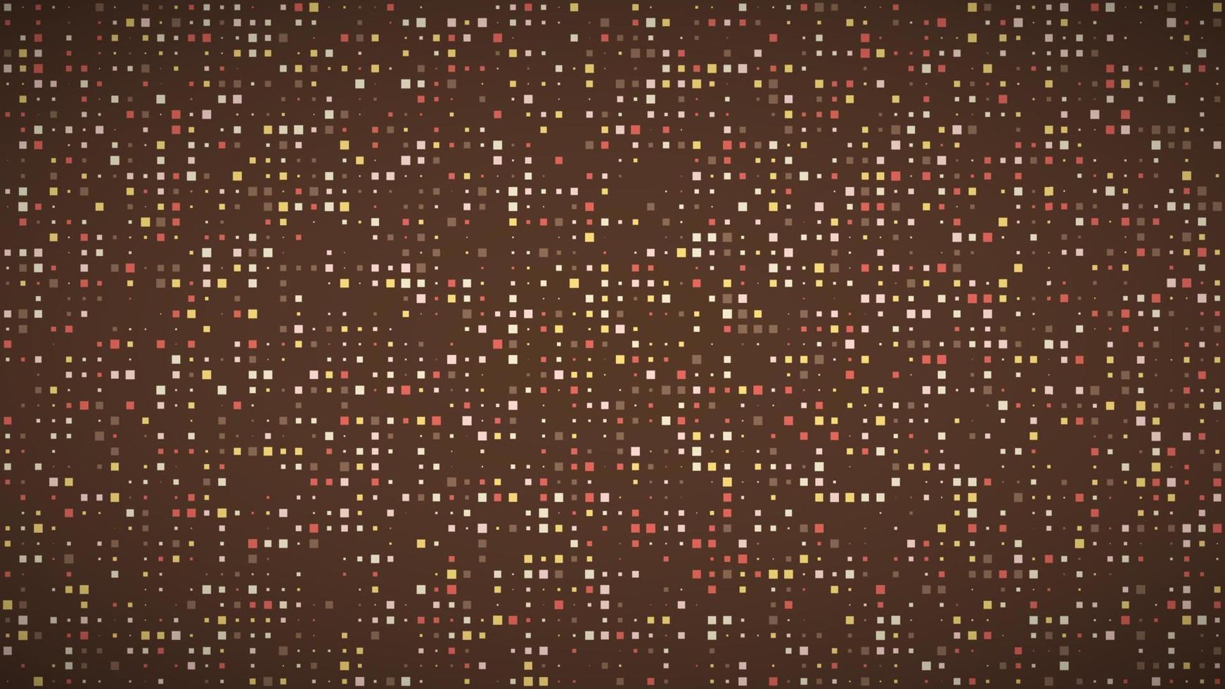 Abstract geometric background of squares. Brown pixel background with empty space. Vector illustration.