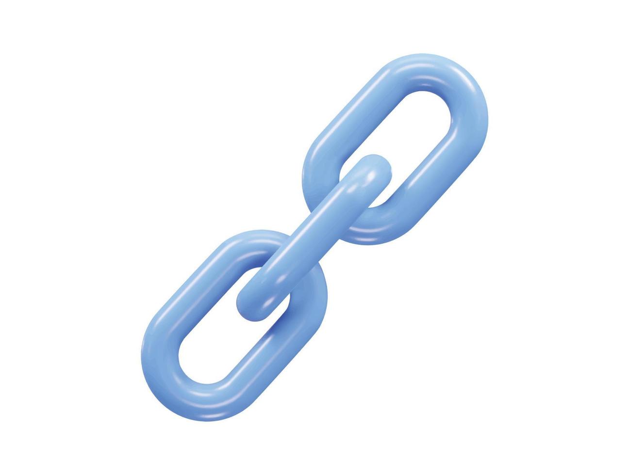 enlace cadena icono 3d representación vector ilustración