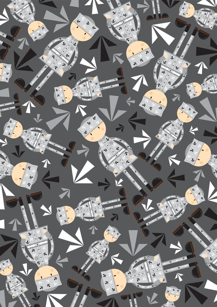 Cartoon Prisoner in Classic Arrow Style Prison Uniform Pattern vector