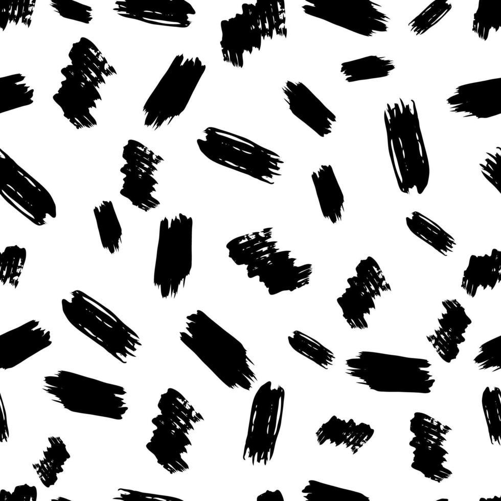 patrón sin costuras con frotis de garabatos dibujados a mano oscura sobre fondo blanco. textura grunge abstracta. ilustración vectorial vector