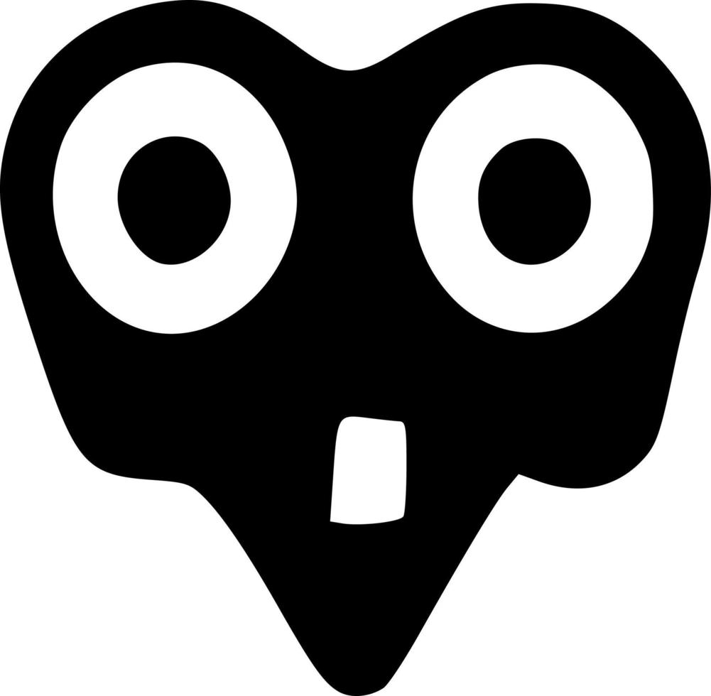 black monster icon shape vector