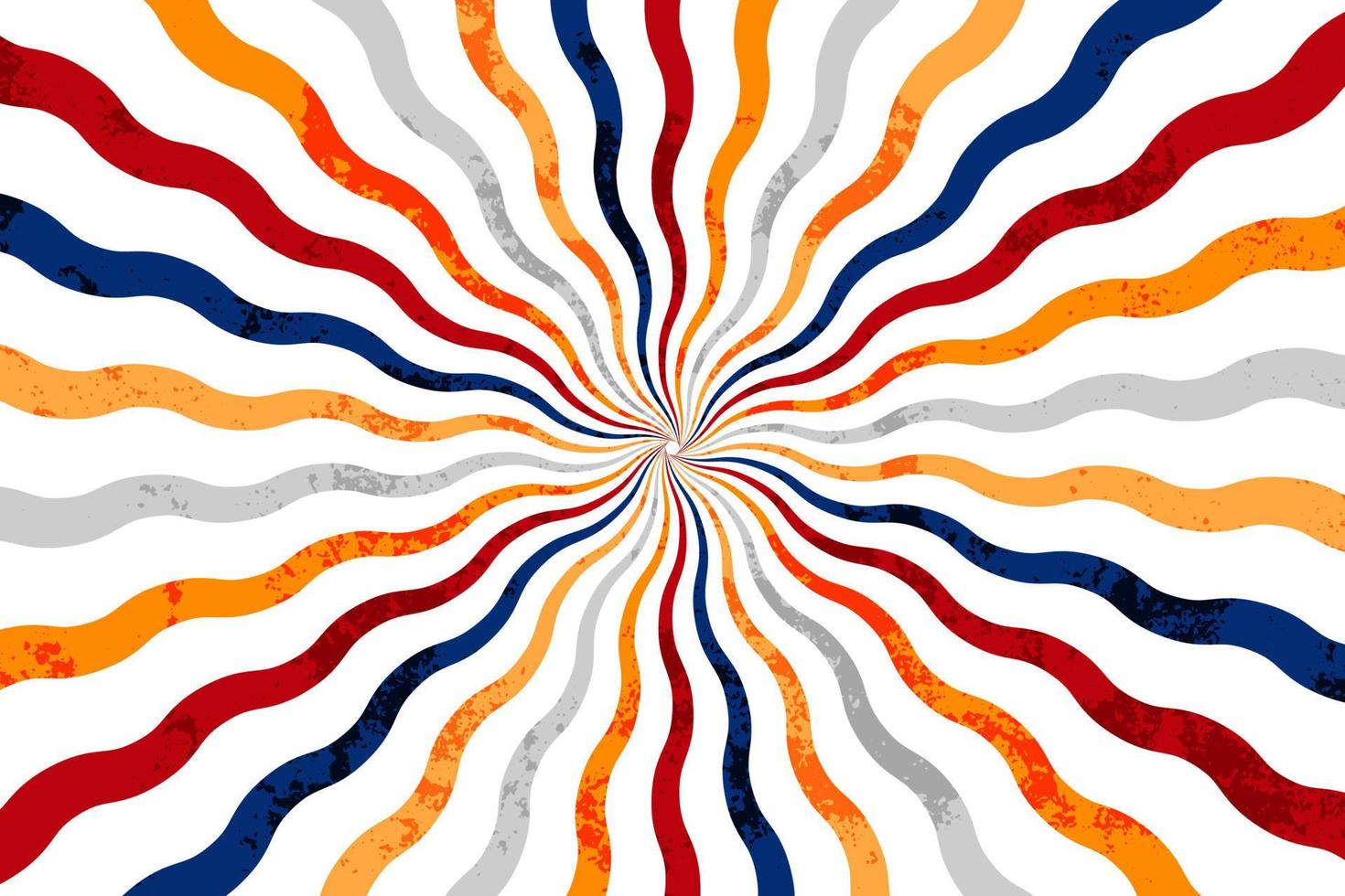 Abstract grunge texture sunburst colorful background design retro style, vector illustration