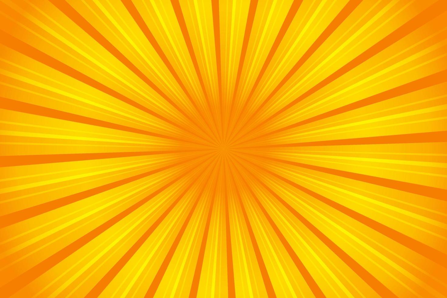 Sunburst yellow pattern rays summer background. Vector illustration
